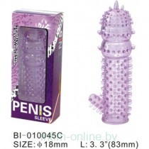 Насадка на пенис стимулирующая фиолетовая